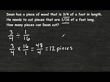 Video thumbnail for Solving Fraction Word Problems - Fraction Division