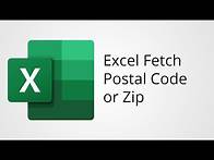 Video thumbnail for Excel Get Postal Code or Zip Code for Address
