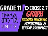 Video thumbnail for Exercise 2.7 | Graph of Rational Functions| Horizontal & Vertical Asymptotes | Grade 11 | Unit 2
