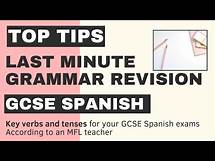 Video thumbnail for LAST MINUTE GRAMMAR REVISION FOR YOUR GCSE SPANISH EXAMS!