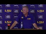Video thumbnail for LSU Football Postgame Press Conference - vs. Ole Miss