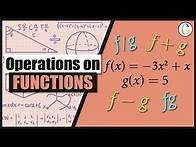 Video thumbnail for Given f(x) = −3x2 + x and g(x) = 5, Find f + g, f − g, fg, and f / g