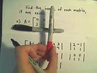 Video thumbnail for Finding the Inverse of a 3 x 3 Matrix using Determinants and Cofactors - Example 1
