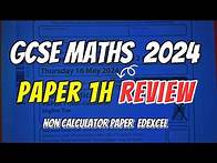 Video thumbnail for GCSE Maths May 2024 Paper 1H Review - Edexcel