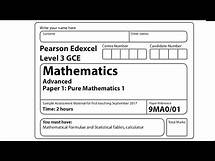 Video thumbnail for [NEW SPEC] A-Level Pure Mathematics 1 - Sample Assessment Paper 1 exam (Edexcel - New Specification)