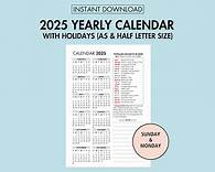 Video thumbnail for 2025 Yearly Calendar With Holiday 2025 Yearly Overview Calendar, 2025 Year at a Glance PDF 2025 Holiday Calendar Printable A5 Journal Page - Etsy