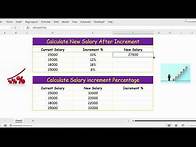 Video thumbnail for Calculate New Salary After Increment In Excel - Calculate Salary increment Percentage In Excel