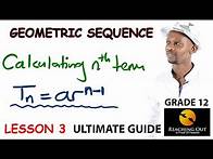 Video thumbnail for Geometric Sequence- Grade 12: Understanding the basics in a geometric progression