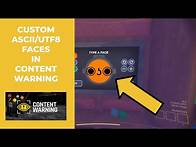Video thumbnail for How to use custom ASCII/UTF8 faces in Content Warning