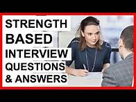 Video thumbnail for STRENGTH BASED INTERVIEW QUESTIONS and ANSWERS! (How To PASS a Strengths-Based Interview!)