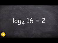Video thumbnail for How to convert between logarithmic form and exponential