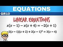 Video thumbnail for Equations Grade 10: Linear Equation without fraction