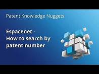 Video thumbnail for Espacenet – How to search by patent number