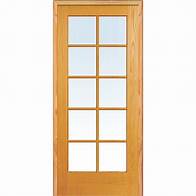 Video thumbnail for MMI Door 32 in. x 80 in. Left Handed Unfinished Pine Wood Clear Glass 10 Lite True Divided Single Prehung Interior Door Z019939L