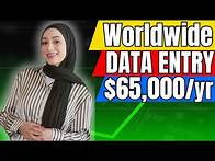 Video thumbnail for 12 Data Entry Remote Jobs Hiring WORLDWIDE (No Phone, Flexible Hours) Work From Home Jobs 2025