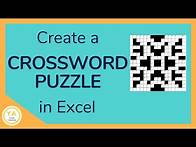 Video thumbnail for How to Create a Crossword Puzzle in Excel - Tutorial