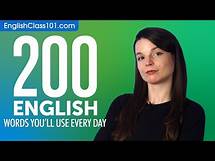 Video thumbnail for 200 English Words You'll Use Every Day - Basic Vocabulary #60