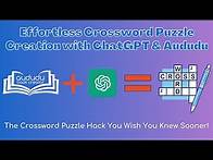 Video thumbnail for Effortless Crossword Puzzle Creation with ChatGPT & Aududu Book Creator