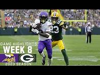 Video thumbnail for Minnesota Vikings vs. Green Bay Packers | 2023 Week 8 Game Highlights