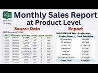 Video thumbnail for How to Make Monthly Product Wise Sales Report in Excel