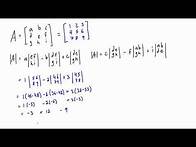 Video thumbnail for Find the determinant of a 3x3 matrix using cofactor expansion