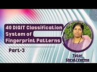 Video thumbnail for 40 DIGIT CLASSIFICATION SYSTEM || Fingerprint Patterns||Part-3||Fingerprint Science|‎@SavvyForensics