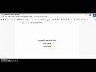 Video thumbnail for APA Running Head and Title Page using Google Docs