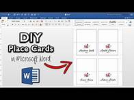 Video thumbnail for How to make place cards in Microsoft Word | DIY table cards with template