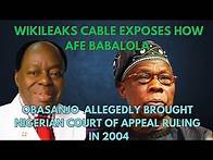 Video thumbnail for Afe Babalola Allegedly Bought Nigerian Court Of Appeal Ruling With N30million Cash In 2004