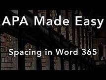 Video thumbnail for APA 7th Edition: Double Spacing in Word 365