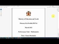 Video thumbnail for PEP Grade 6 Mathematics Performance Task Preparation for 2024