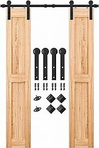 Video thumbnail for SMARTSTANDARD 10FT Double Barn Door Hardware Kit, Sliding Barn Door Track, Heavy Duty, Smoothly and Quietly-Easy to Install-includes Step-by-Step Installation Instruction Fit 30" Wide Door Panel