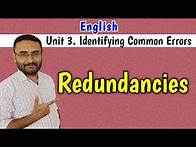 Video thumbnail for Redundancies (Identifying Common Errors in writing) English 3110002 | BE 1st year | sem 1 and 2 |GTU