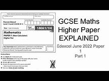Video thumbnail for GCSE Maths Higher Paper Explained (Edexcel June 2022 Paper 1) Part 1