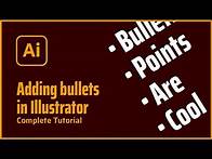 Video thumbnail for How to add bullet points in text in Adobe Illustrator graphic design tutorial | #XandArtDigital 12