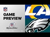 Video thumbnail for Los Angeles Rams vs. Philadelphia Eagles | 2024 Divisional Round Game Preview