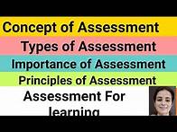 Video thumbnail for Concept of Assessment/Types/Importance/Principles of assessment