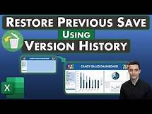 Video thumbnail for Excel Tips - Restore Previous Save Files or Versions | Microsoft Applications
