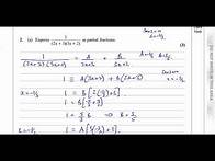 Video thumbnail for WMA14 01 IAL (Edexcel) P4 Specimen Paper Q2 Partial Fractions, Differential Equations