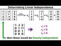 Video thumbnail for Linear Independence
