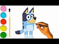 Video thumbnail for How to draw bluey,Step By Step Drawing And Coloring For Kids