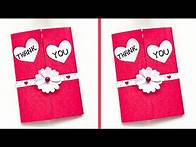 Video thumbnail for DIY Thank you card | Handmade Thank you Gift card making idea | Thank you Card Easy Ideas | DIY card