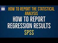 Video thumbnail for How to Report #Regression Analysis Results from #SPSS Output
