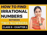 Video thumbnail for How to find irrational number between two numbers? | Class 9 | Chapter 1 | Number System