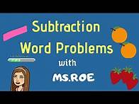 Video thumbnail for Subtraction Word Problems