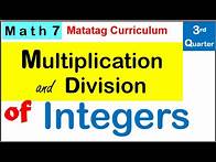 Video thumbnail for Math 7 Multiplication and Division of Integers Third (3rd) quarter #matatag #howtomultiply #math7