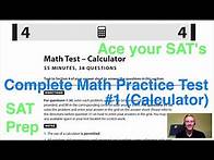 Video thumbnail for New SAT Official Practice Test # 1 Math Section 4 (Calculator) Full Test - SAT prep help