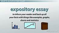 Video thumbnail for Expository Essays | Definition, Types & Examples