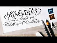 Video thumbnail for Make fonts in minutes with Photoshop & Illustrator