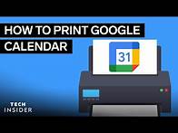 Video thumbnail for How To Print Google Calendar